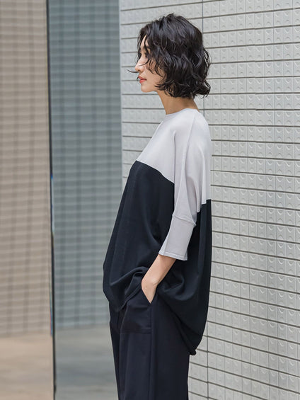 【WEB限定】バイカラーニット≪手洗い可能≫