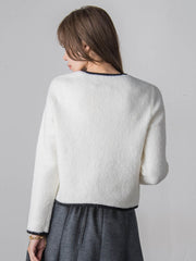 【WEB限定】バイカラーニットジャケット