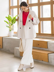 ソフィーツイルストレッチワイドパンツ ≪洗える≫