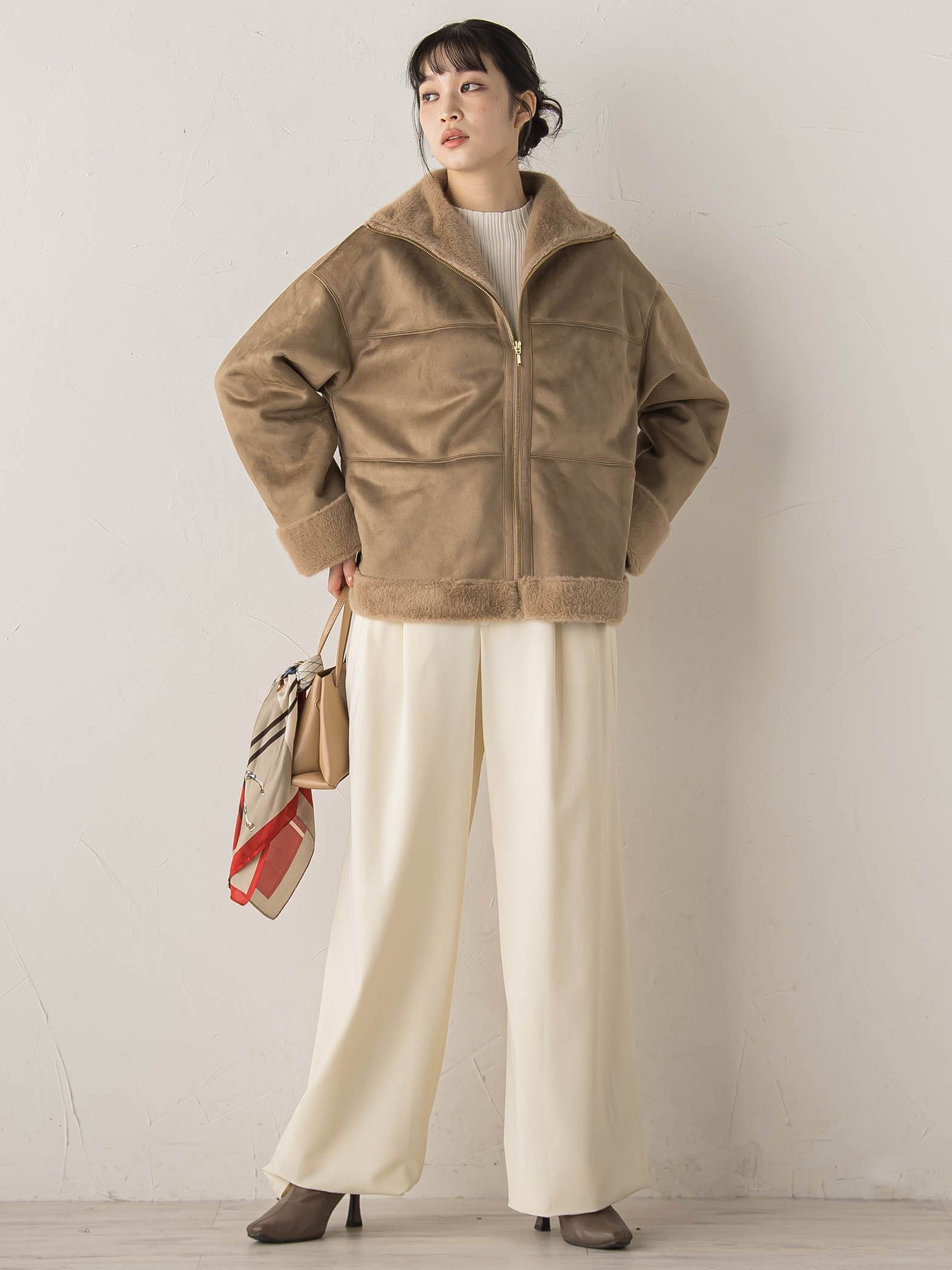 【WEB限定】フェイクムートンファーコート