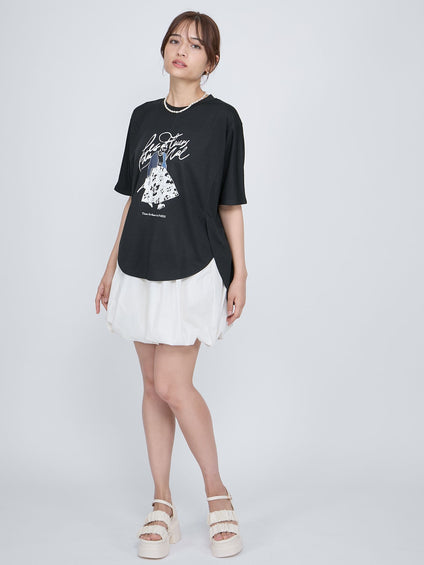 ドールモチーフプロントTシャツ≪手洗い可能≫