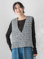 ミックスツィードベスト≪洗濯機で洗える≫