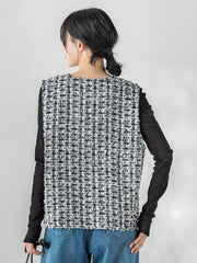 ミックスツィードベスト≪洗濯機で洗える≫