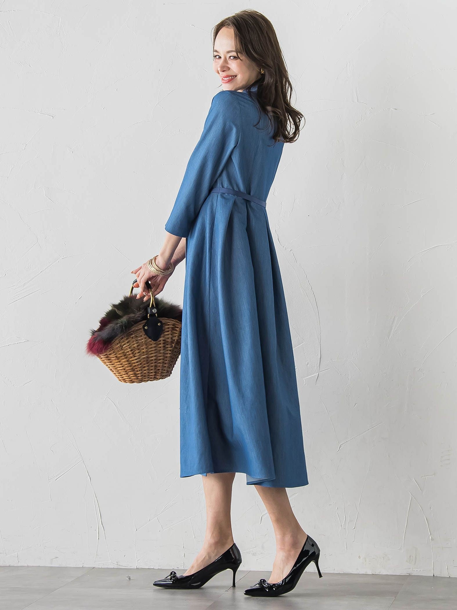 オーロララメデニムワンピース