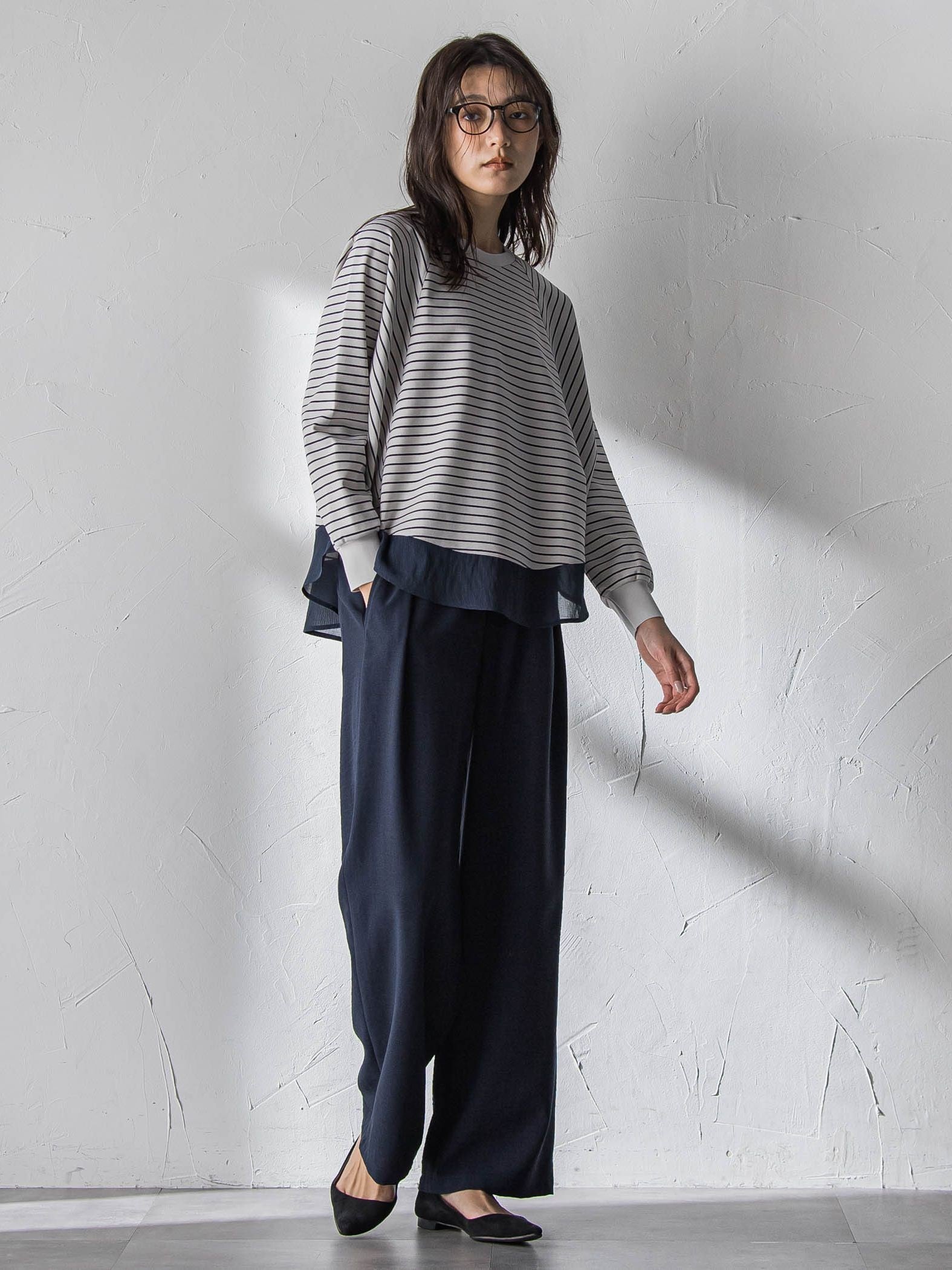 ポンチローマラウンドヘムドッキングプルオーバー