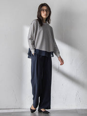 ポンチローマラウンドヘムドッキングプルオーバー