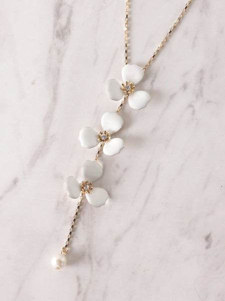 エポフラワーナローネックレス