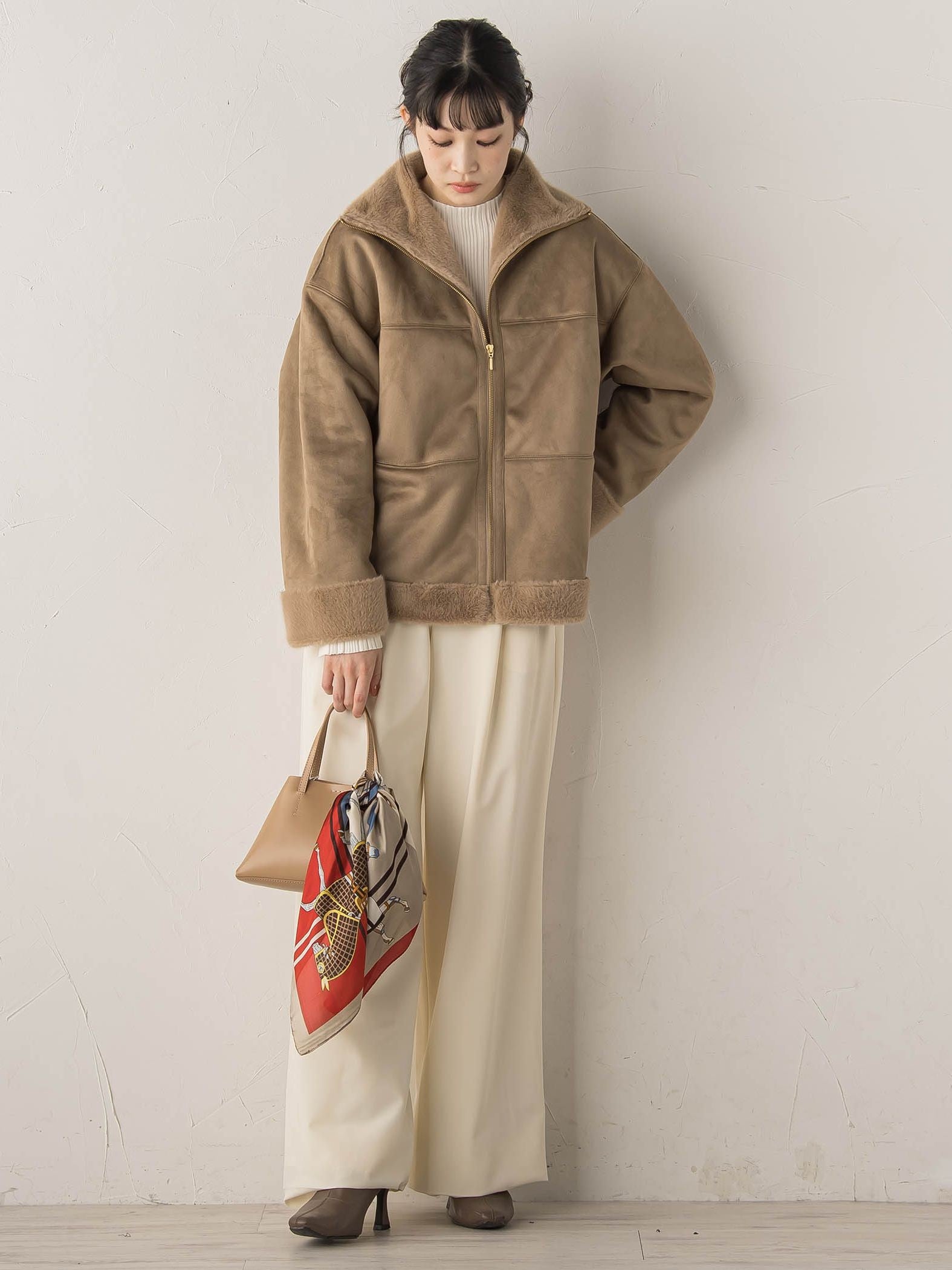 【WEB限定】フェイクムートンファーコート