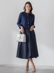 ツイードニットカーディガン