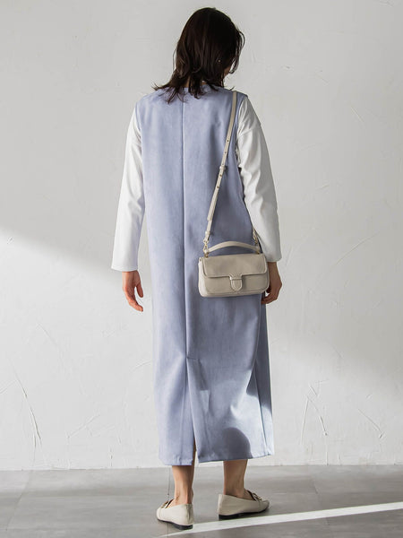 【WEB限定】フェイクスエードワンピース≪洗える≫