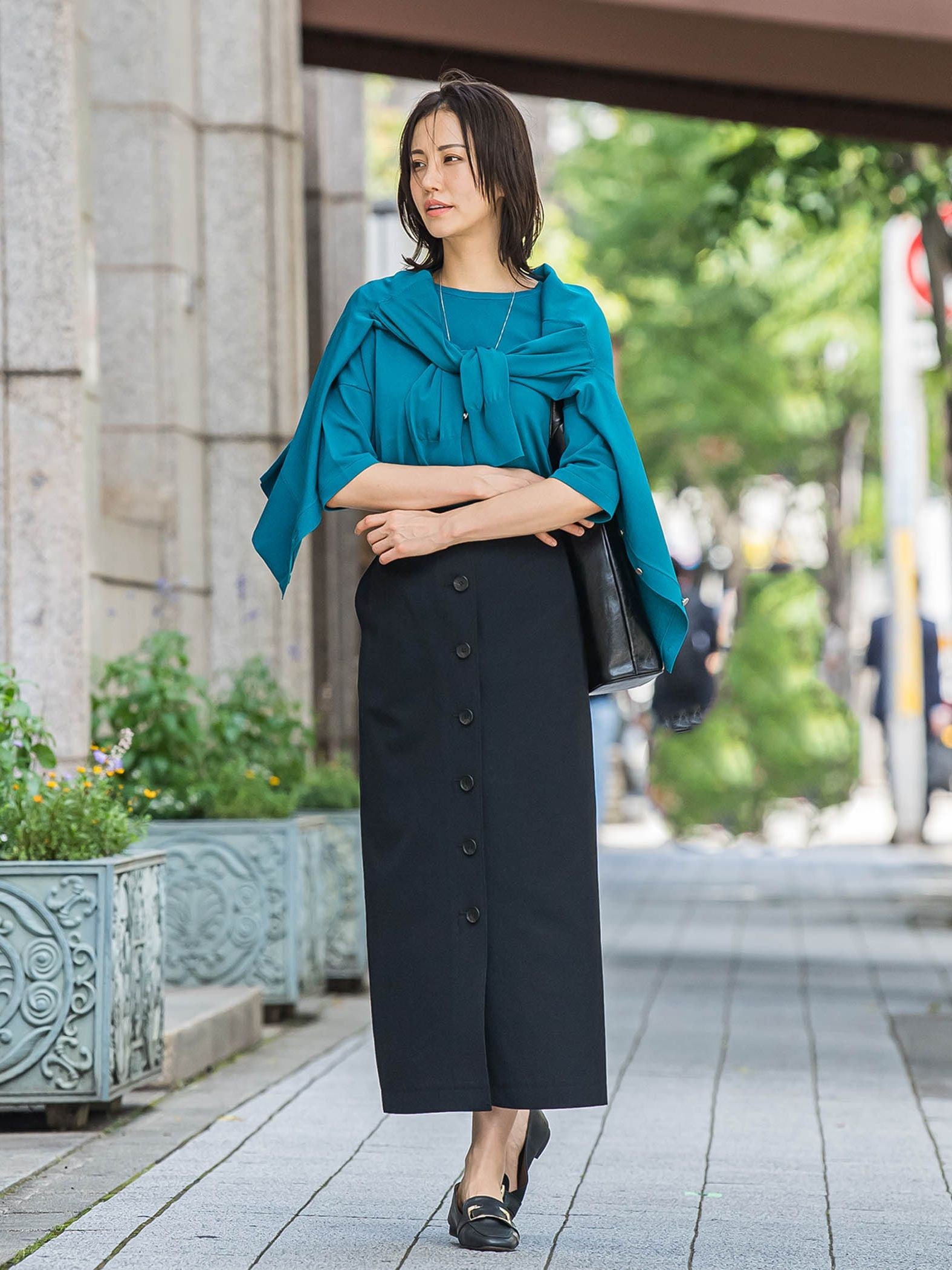 Vネックニットカーディガン≪手洗い可能≫