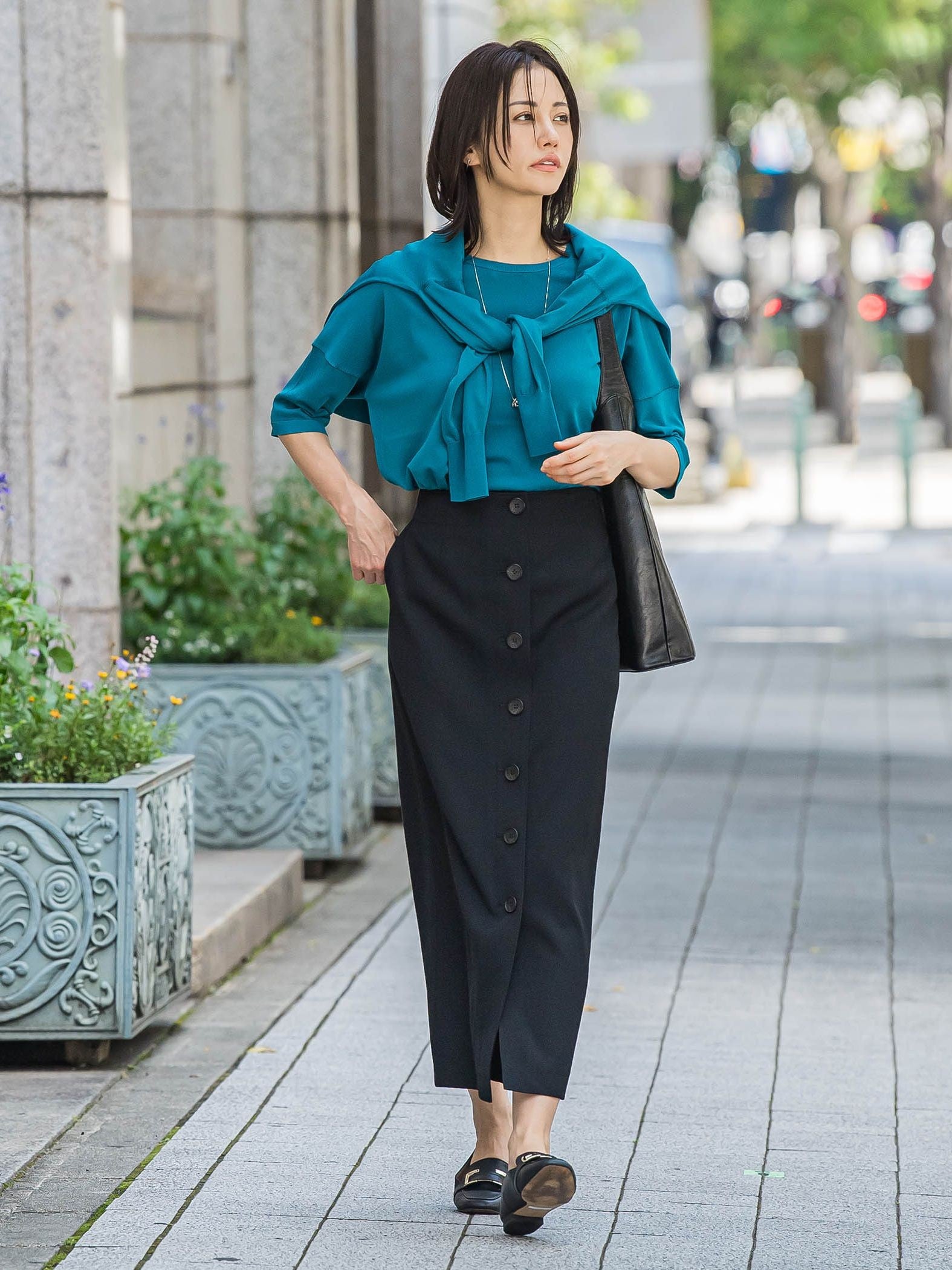 Vネックニットカーディガン≪手洗い可能≫