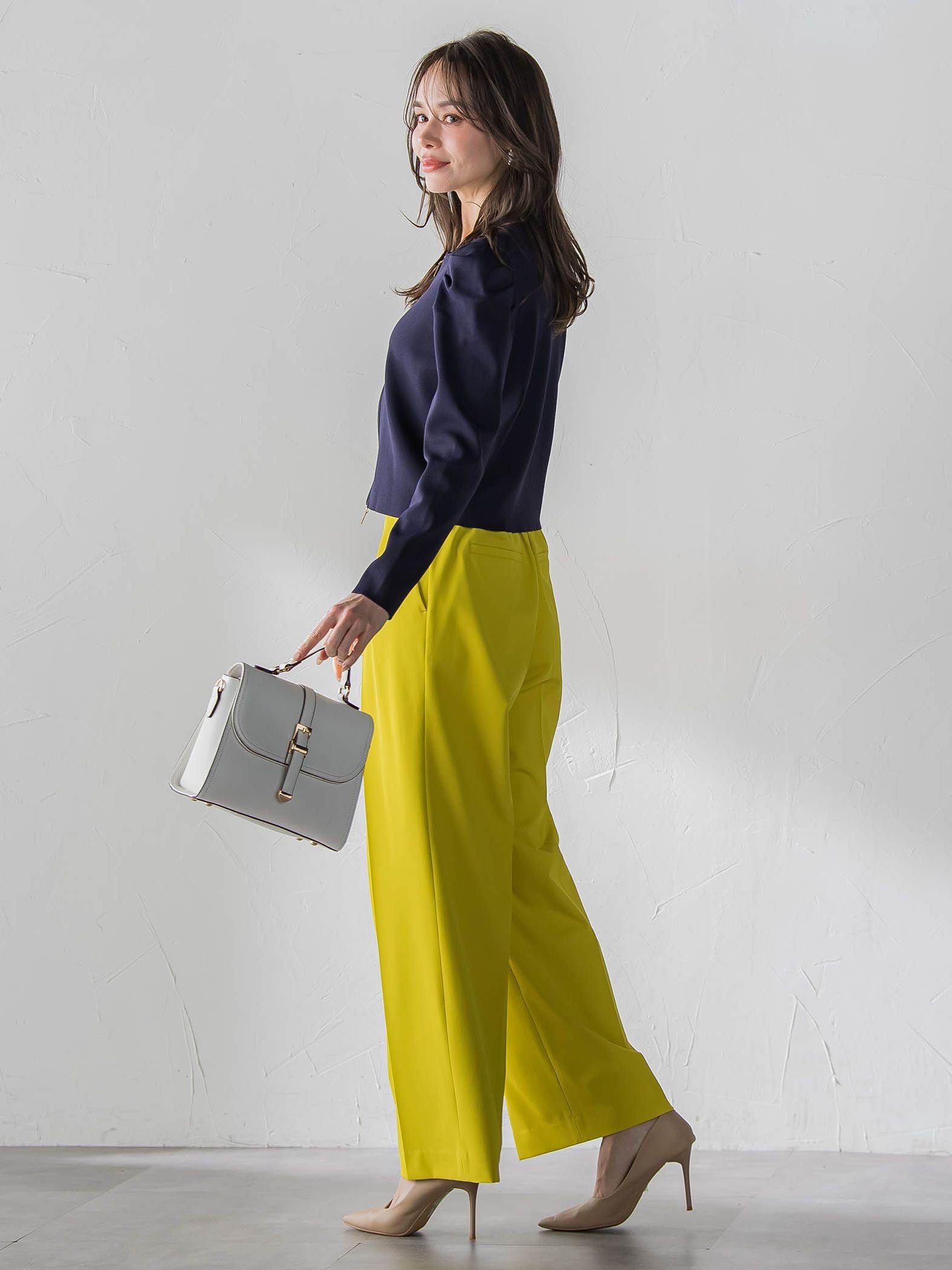 パフスリーブダブルジップブルゾン