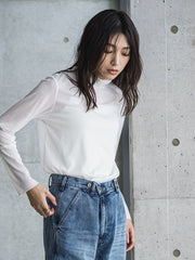 メランジリブタートルネックプルオーバー≪手洗い可能≫