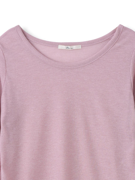 シアーフライス×チュールレイヤードプルオーバー