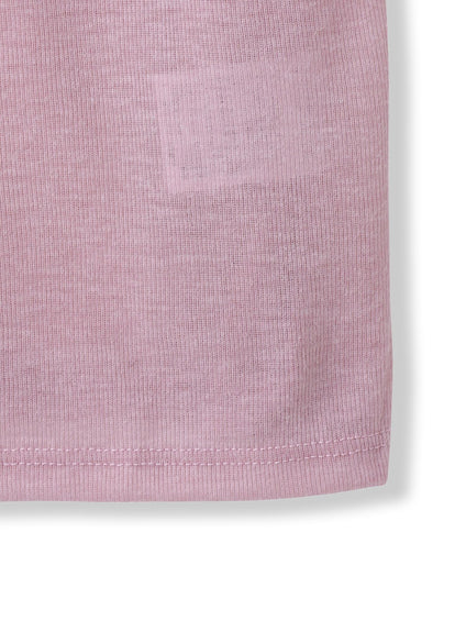 シアーフライス×チュールレイヤードプルオーバー