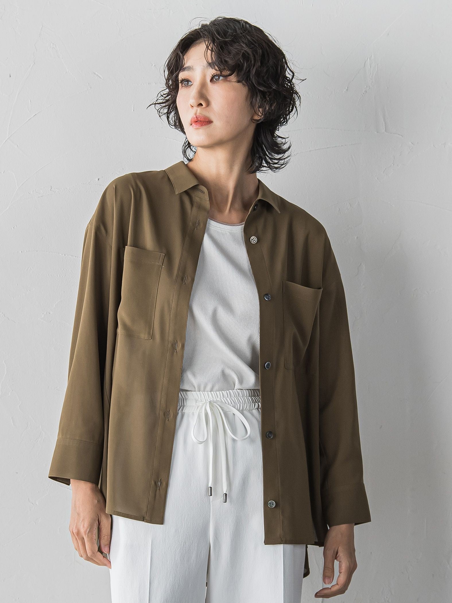 【大きいサイズ/受注会限定】シアーボイルシャツ