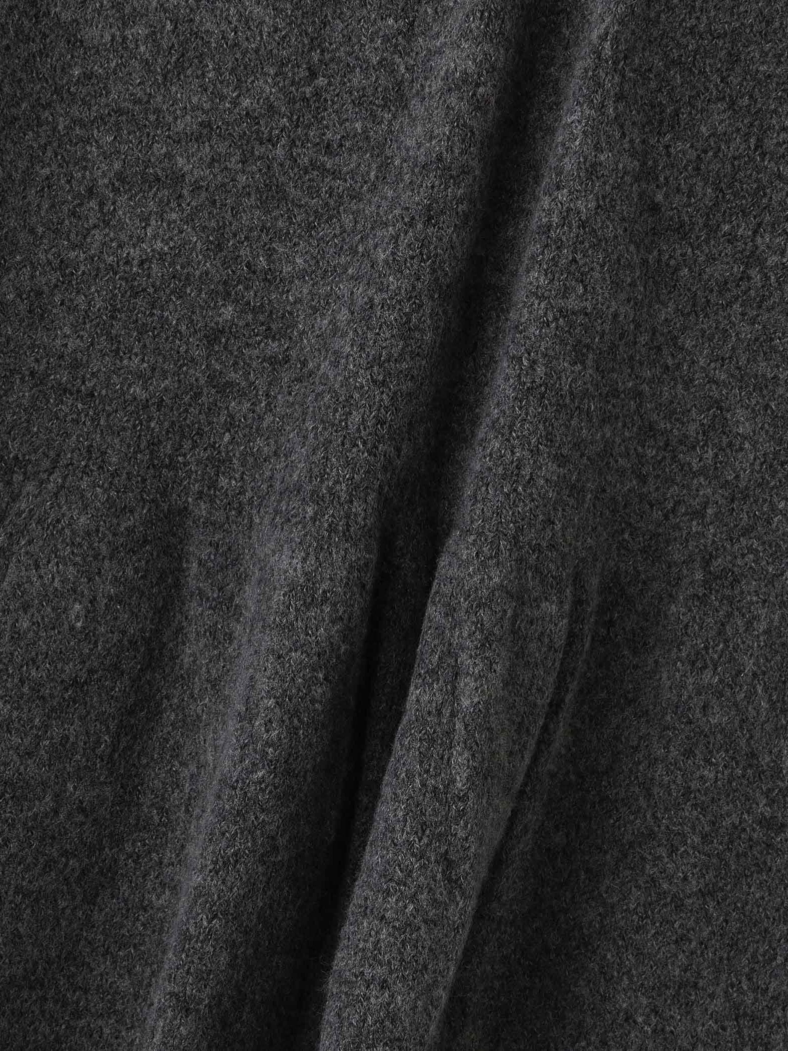 杢ストレッチ襟付きペプラムニット≪手洗い可能≫