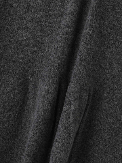 杢ストレッチ襟付きペプラムニット≪手洗い可能≫