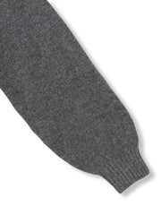 杢ストレッチ襟付きペプラムニット≪手洗い可能≫