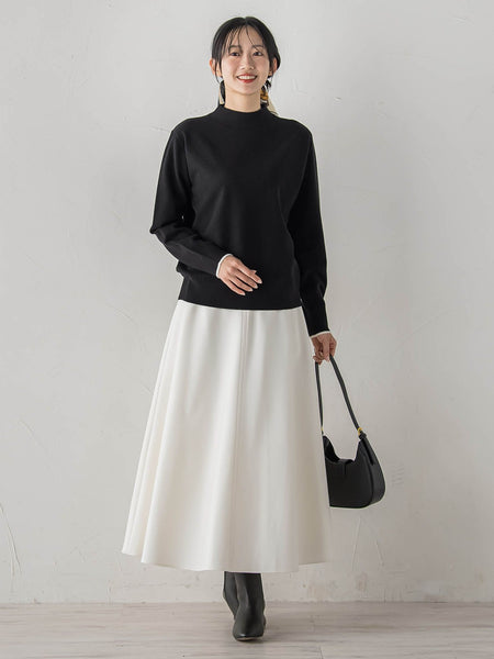 両面起毛ストレッチスカート≪洗濯機で洗える≫