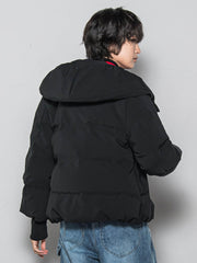 袖口リブシームレスダウンジャケット