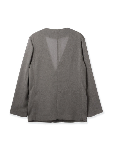 グリッディメッシュノーカラージャケット