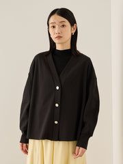 カットジョーゼットTEXカーディガン≪手洗い可能≫