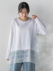 レースコンビカットソー