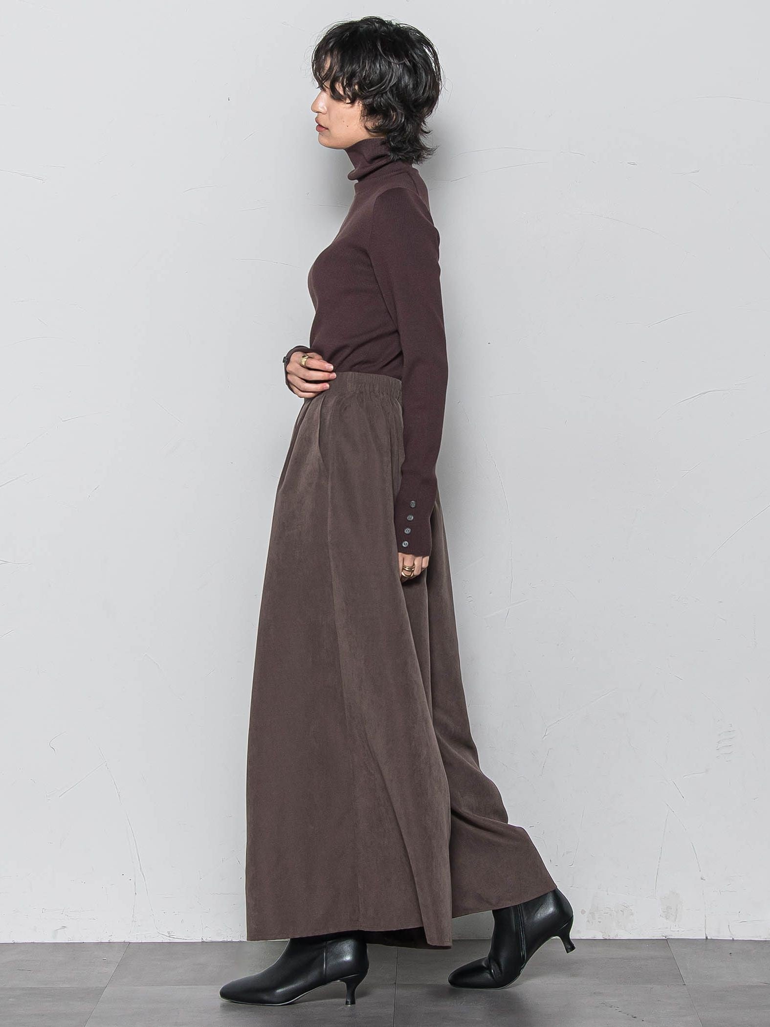 リブタートルニットプルオーバー≪手洗い可能≫