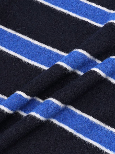 ウール混マルチボーダーニット≪洗濯機で洗える≫