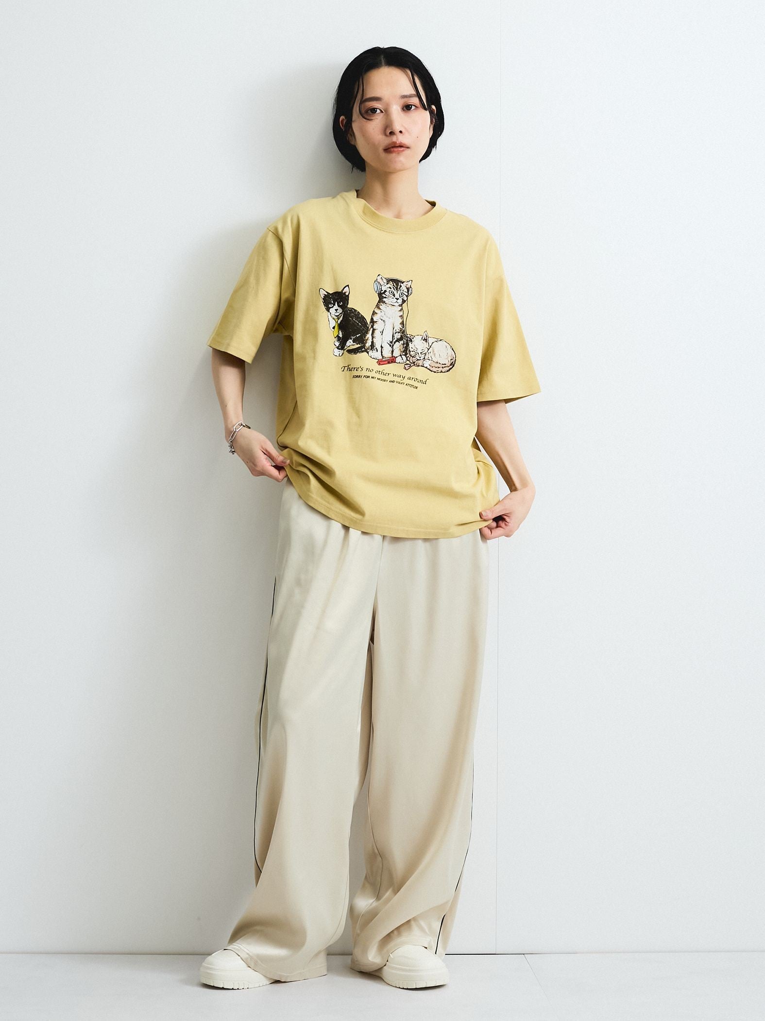 サテンサイドラインパンツ≪手洗い可能≫