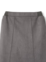 スウェードタッチダンボールナロースカート≪手洗い可能≫