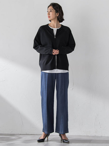 【大きいサイズ】セルロースデニムワイドパンツ