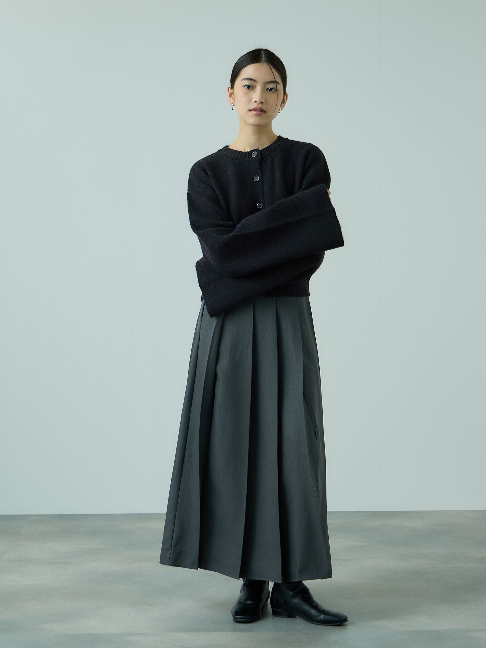 アルパカタッチダブルフェイスニットカーディガン≪手洗い可能≫