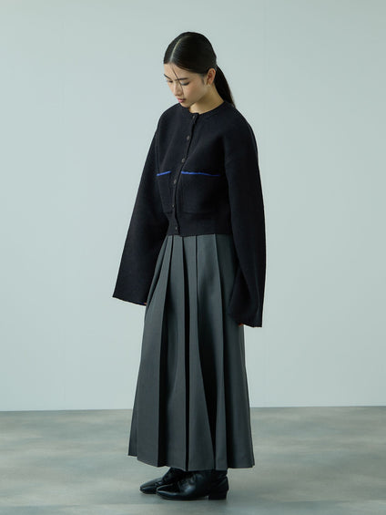 アルパカタッチダブルフェイスニットカーディガン≪手洗い可能≫