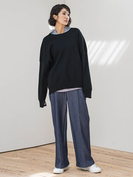 【WEB限定】”3コーデが叶う2点セット”ニット×シャツ≪手洗い可能≫