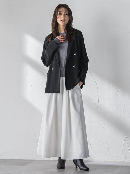 【えらべるSET UP】叶えるダブルブレストジャケット≪手洗い可能≫