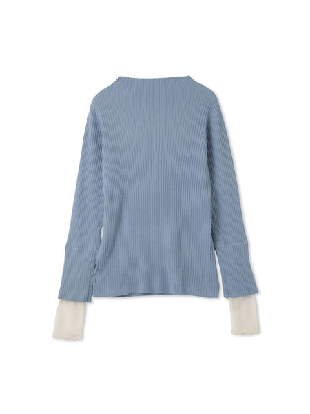 シアーカフレイヤードフウニットプルオーバー≪手洗い可能≫