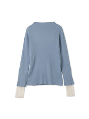 シアーカフレイヤードフウニットプルオーバー≪手洗い可能≫