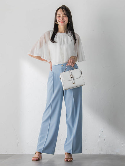 トリコットシフォンカットソー