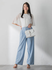 トリコットシフォンカットソー
