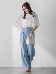 トリコットシフォンカットソー