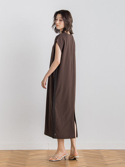 【WEB限定】カットジョーゼットサイドラインワンピース≪手洗い可能≫