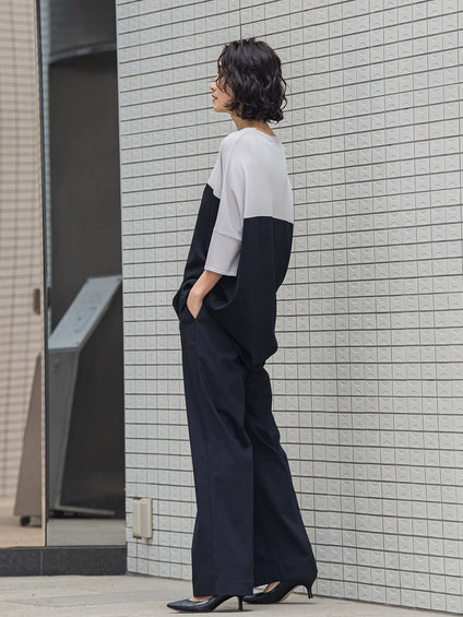 【WEB限定】バイカラーニット≪手洗い可能≫