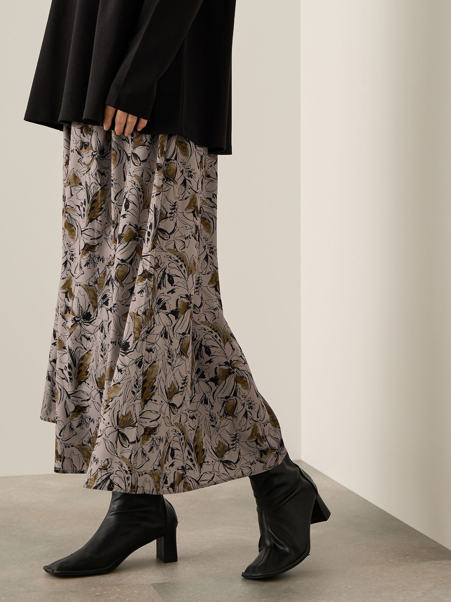 アートフラワースカートライクパンツ≪手洗い可能≫