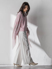 デニムワイドパンツ≪洗濯機で洗える≫