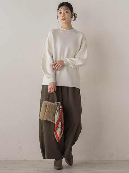 ウォッシャブルバナナスリーブニット≪手洗い可能≫