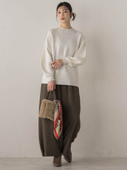 ウォッシャブルバナナスリーブニット≪手洗い可能≫