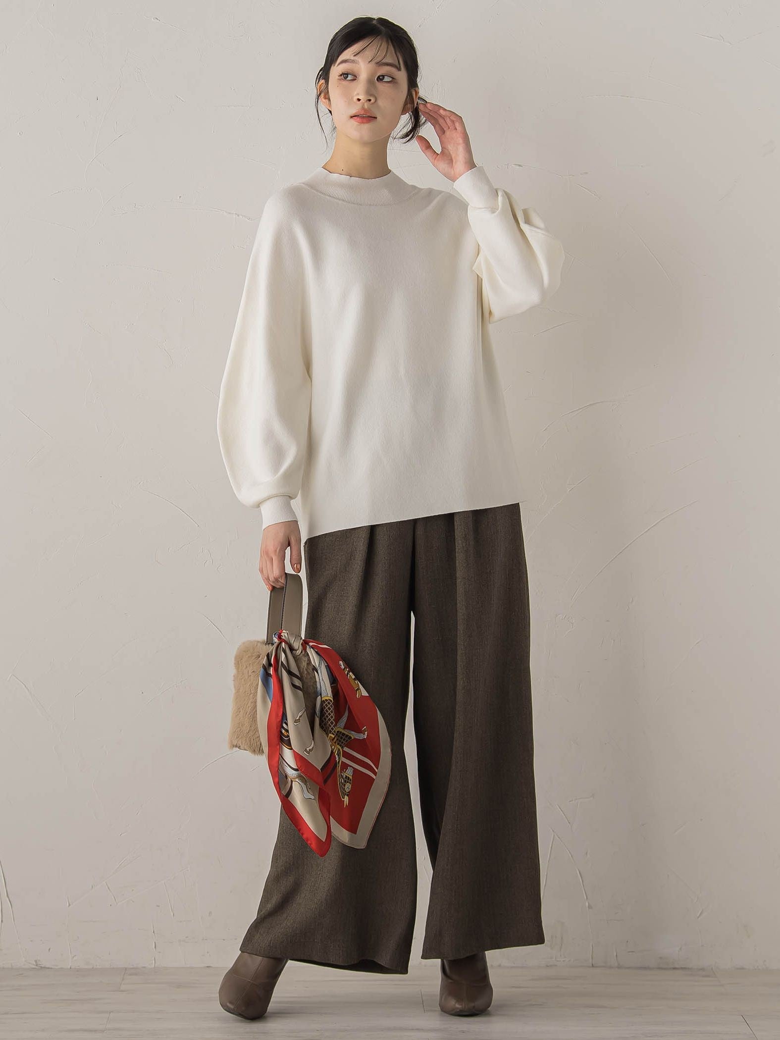 ウォッシャブルバナナスリーブニット≪手洗い可能≫